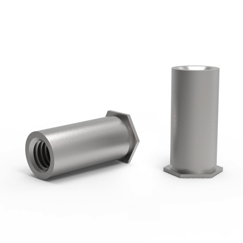 Karbono altzairua rivet intxaur zutabe hexagonala