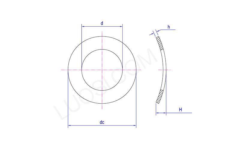 Long Lasting DIN137A Curved Spring Washer