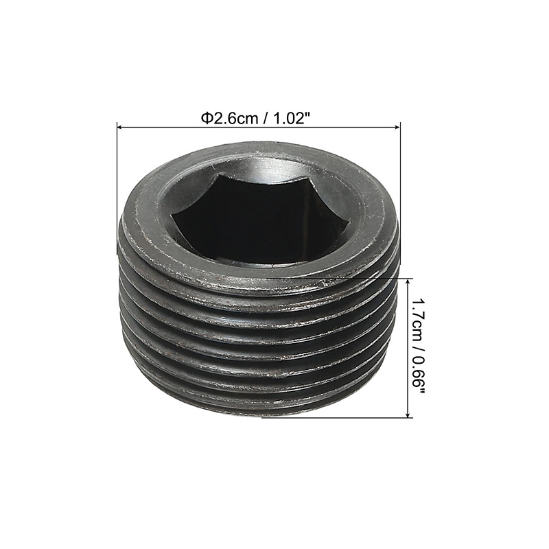 NPT Gizonezkoa Barne Hex Harizko Hodiaren Entxufea